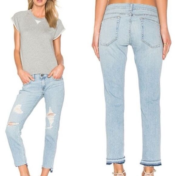 Rag & Bone Dre Capri Distressed Raw Hem Marina Wash - Picture 15 of 15